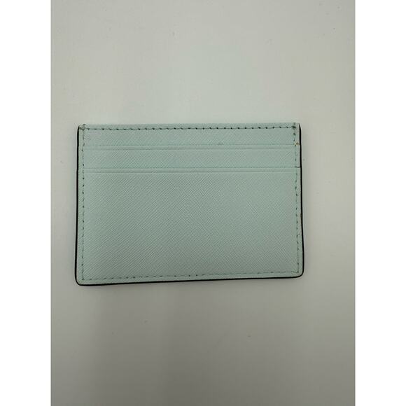 Kate Spade Mint Green Slim Flat Small Credit Card Wallet minimalist holder 4" - Picture 2 of 6